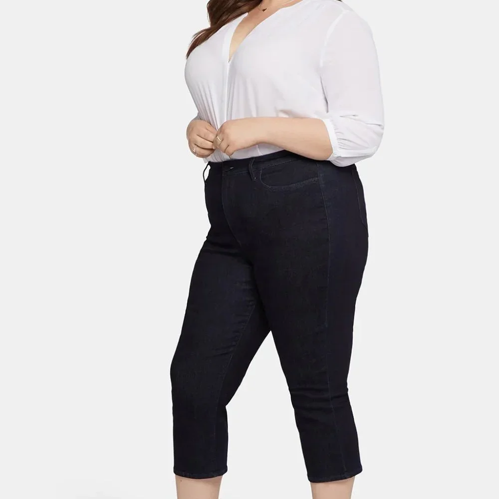 NYDJ Joni Higher Rise Relaxed Crop Jeans- Illusion - Picture 2 of 3